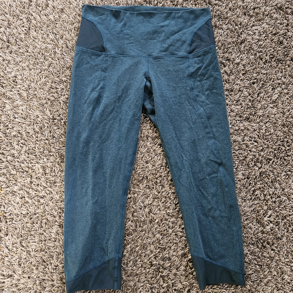 Teal and Black Athletic Leggings Lululemon